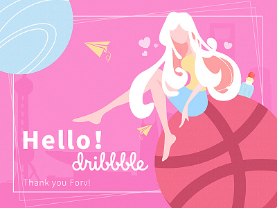 Hello Dribble first shoot girl hello pink