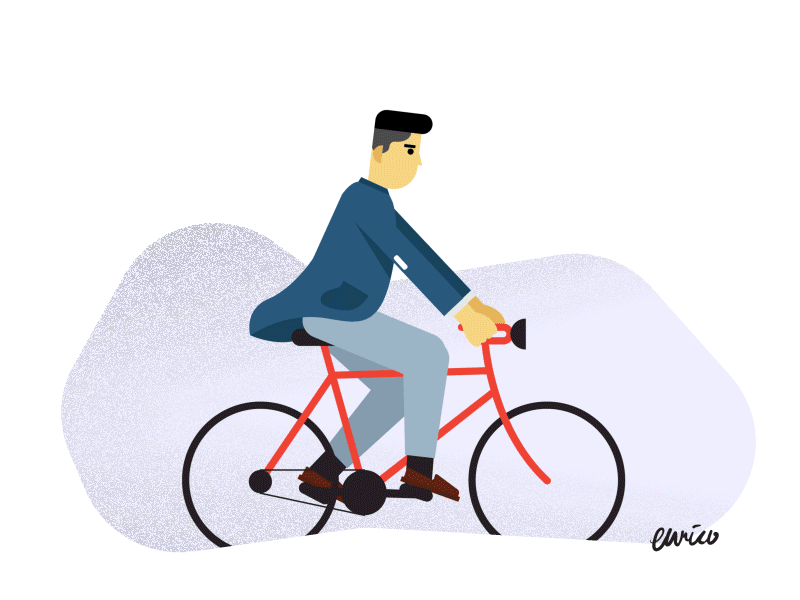Starting Another Journey after effects animation art bike characters cycling design illustration journey vector