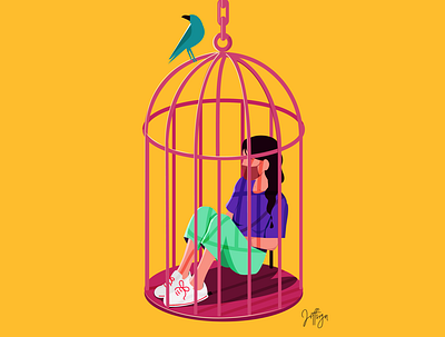 Caged! animation design detailed dribbble gradient graphic illustration jeffsign logo ui