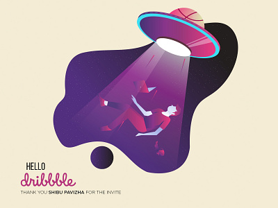 Hello Dribbble! design detailed dribbble gradient graphic illustration jeffsign