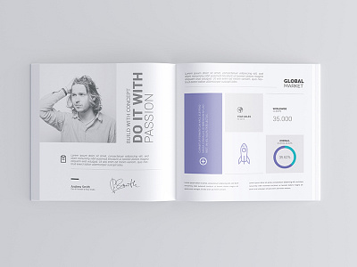 Square Book Mock-Up / Hardcover 3d book brochure catalog design magazine mock up mockup presentation print square