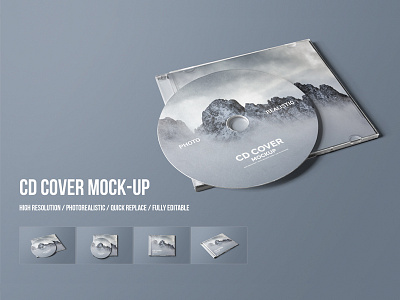 Cd Cover Mock-Up 3d case cd cover design dvd mock up mock ups mockup mockups presentation realistic