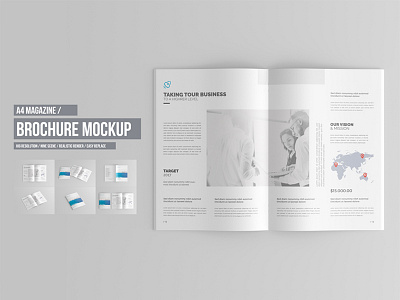 A4 Brochure / Catalog Mockup a4 brochure catalog design graphic magazine mock up mock ups mockup mockups presenatation template