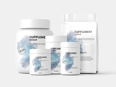 Supplement / Protein Jar Label Mock Up 3d body bottle design graphic gym illustration jar label mock up mock up mock ups mockup mockups presentation protein psd mockup supplement template vitamin