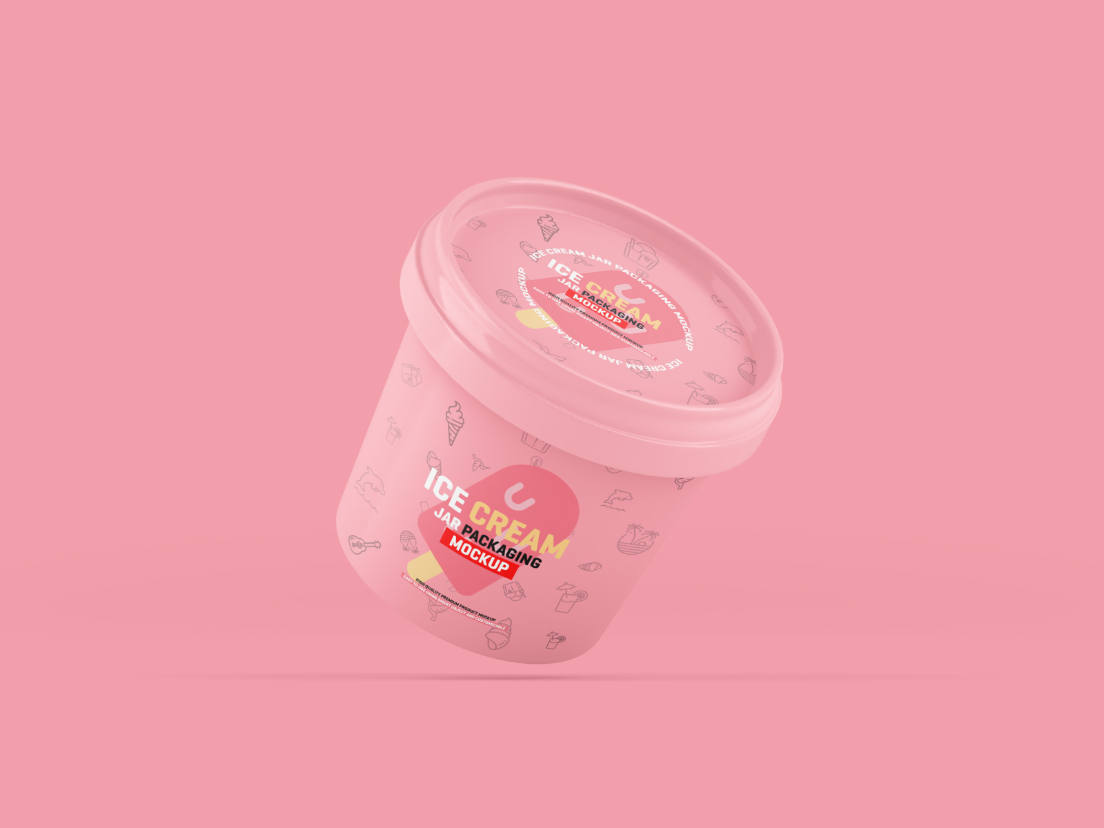 Download Ice Cream Jar Packaging Mockup by ToaSin Studio on Dribbble