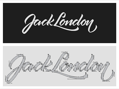 Jack London, final vector version brand brush pen calligraphy handwritten lettering logo script logo typography