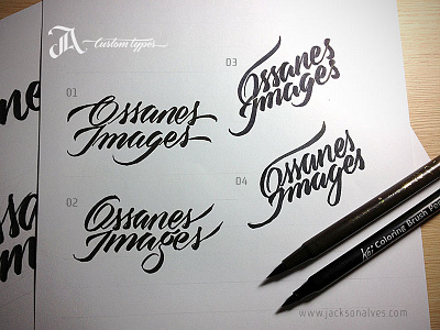 Sketches for a logo brush pen calligraphy handwritten lettering logo script typography