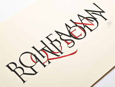 Bohemian Rhapsody calligraphy poster calligraphy classic rock handmade queen rock poster