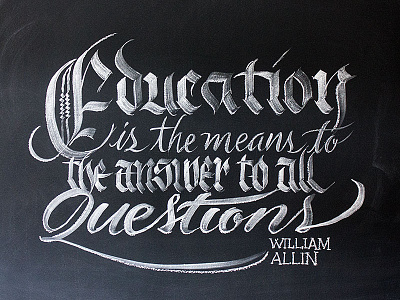 Lettering on wall blackboard brush calligraphy lettering liquid chalk typography