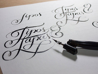 Tipos&Tapas calligraphy classic type copperplate lettering typography