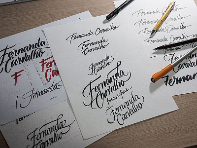 Fernanda Carvalho – Logo design calligraphy hand script handwritten lettering sign typography