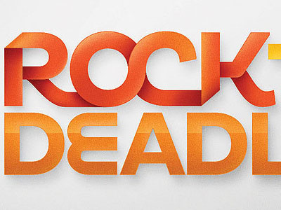 Rock the Deadline, final version brand lettering logo typography