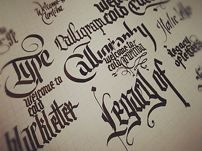 Calligraphy studies callygraphy lettering typography