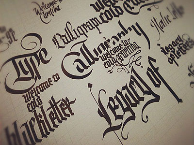 Calligraphy studies