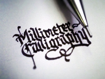 0.8 Millimeter Calligraphy blackletter callygraphy lettering typography