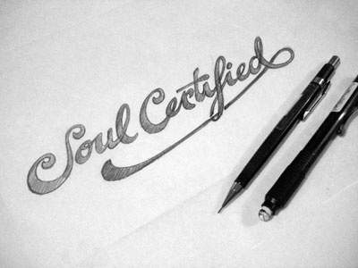 Sketch of Soul Certified brand lettering logo typography