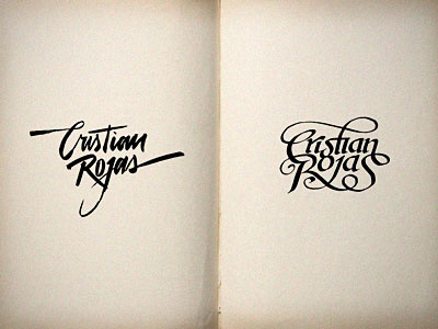 Cristian Rojas – sketches callygraphy lettering typography