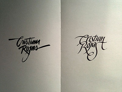 Cristian Rojas – sketches callygraphy lettering typography