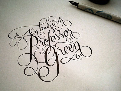 Work for NUTS MAGAZINE – UK calligraphy lettering professor green typography