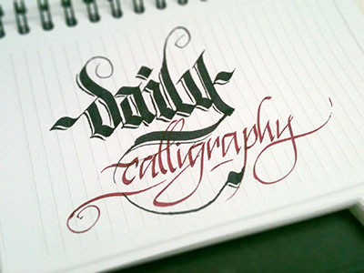 Daily Calligraphy caligrafia calligraphy lettering ornaments swashes tipografia typography