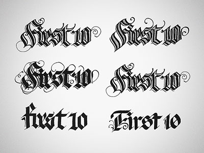 First 10 – new Sketches caligrafia calligraphy lettering ornaments swashes tipografia typography