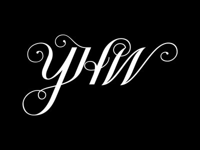 YHW tattoo – vector version calligraphy tattoo typography