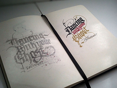 First sketches of an album cover caligrafia calligraphy curitiba jackson alves lettering tipografia typography