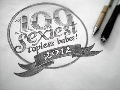 Stamp for Nuts Magazine (UK) calligraphy lettering sketch typography