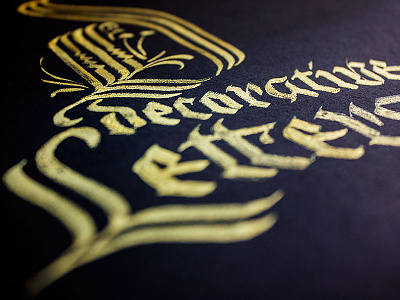 Decorative Letters, on gold ink blackletter cadeaux cadel calligraphy decorative letters gold ink