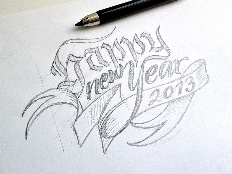 Happy new Year - sketch by jackson alves on Dribbble