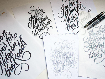 Lettering sketch brush pen calligraphy lettering typography