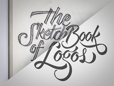 The (sketch)Book of Logos – Cover brush pen calligraphy lettering logos sketchbook