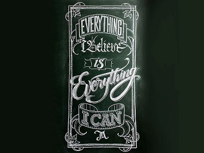 Calligraphy + Lettering on Blackboard blackboard calligraphy chalk design chalk typography lettering typography