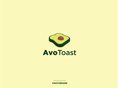 AvoToast logo avocado creative green healthy healthyfood hidden logo logodesign toast