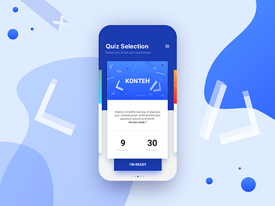 Quiz app android app application blue developers gradient interface ios mobile modern quiz ui ux