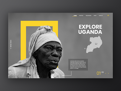 National Geographic Landing page interface landing page national geographic ui uidesign ux web web design