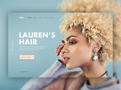 Hairdresser website header design hair hairdresser header landing page ui ux web web design website