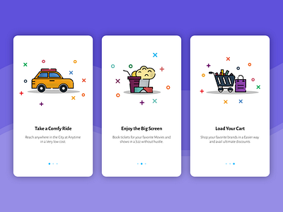 Onboarding Screen app design flat illustrator mobile onboardingscreen ui vector