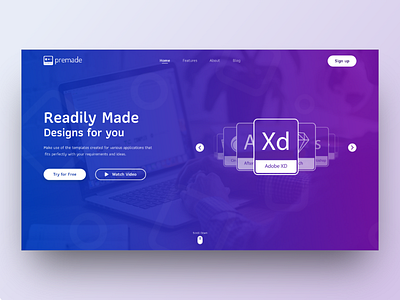 Daily UI Challenge : Landing Page