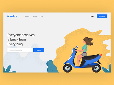 Landing Page - Daily UI 003 adobe character color design flat illustrate illustration illustrator landing page noise vector