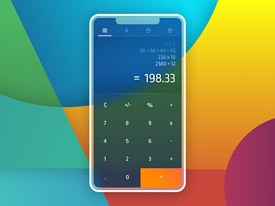 Calculator - Daily UI 004 calculator colors daily 100 challenge dailyui dailyui03 design figma flat illustration inspiration vector