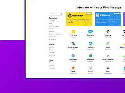 SaaS Integrations Page: case study case study design figma redesign saas app saas design uiux