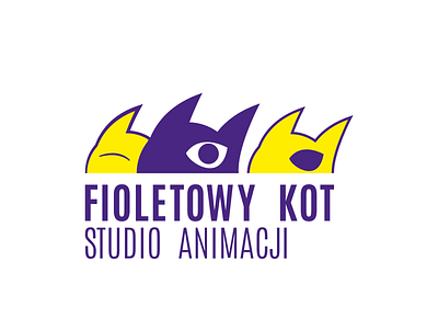 "Fioletowy Kot" Animation Studio Logo design branding design logo vector