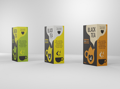 Tea packaging design - left shot 3d mockup affinity designer affinity publisher branding design graphic design mockup packaging tea vector