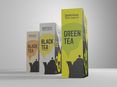 Tea packaging design - left side shot 3d mockup affinity designer affinity publisher blender branding design graphic design mockup packaging design tea tea packaging vector