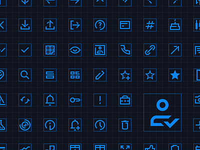 Icon Set for Mobile Application Design. app arrow check code design icon iconography icons iconset kit logo mobile pack set simple system ui user ux vector