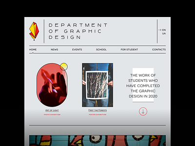 Web Design for Department of Graphic Design.