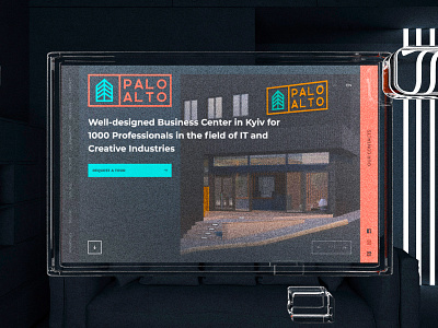 Web Design for Palo Alto. Business center. 3d c4d blender brand identity branding corporate landing page creative business graphic design it mark office product design real estate red and green responsive web site startup tree typography ui ux