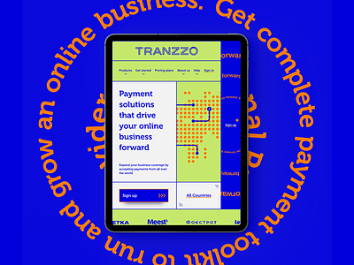 Tranzzo Payment System. Branding and Web Design Concept app interface blue and green brand identity business finance app graphic design icon illustration ipad iphone money transfer pattern payment print and online responsive web design typography logotype ui ux web mobile interaction website concept