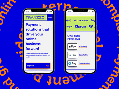 Tranzzo Payment System. Branding and Web Design Concept blue and green brand identity business device finance app graphic design icon iphone menu bar mobile application money transfer pattern payment print and online product design smartphone typography logotype ui ui ux web mobile interaction